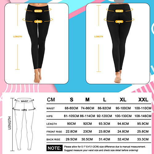 3W GRT Leggings mujer fitness,Mallas Deportivas de Mujer,Pantalones elásticos de yoga con bolsillos laterales,polainas de yoga Fitness,Yoga (Negro-W11, XL) 3W GRT Leggings mujer fitness,Mallas Deportivas de Mujer,Pantalones elásticos de yoga con bolsillos laterales,polainas de yoga Fitness,Yoga (Negro-W11, XL)