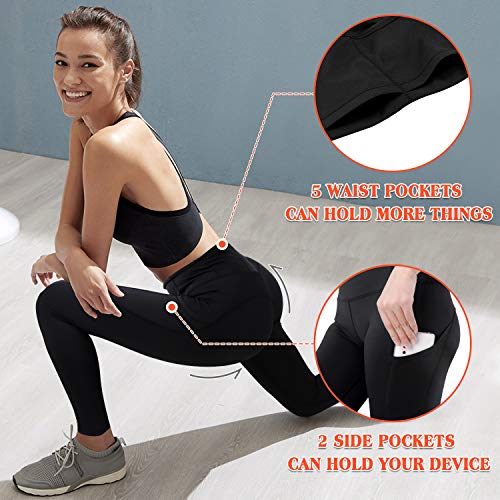 3W GRT Leggings mujer fitness,Mallas Deportivas de Mujer,Pantalones elásticos de yoga con bolsillos laterales,polainas de yoga Fitness,Yoga (Negro-W11, XL) 3W GRT Leggings mujer fitness,Mallas Deportivas de Mujer,Pantalones elásticos de yoga con bolsillos laterales,polainas de yoga Fitness,Yoga (Negro-W11, XL)