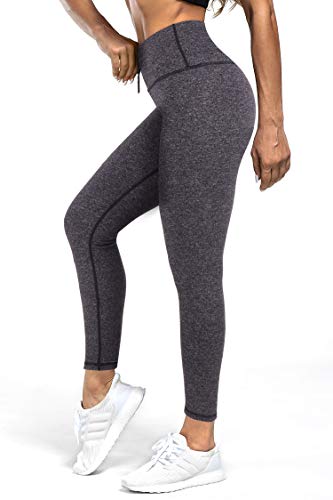 3W GRT Leggins Mujer,Mallas de Deporte de Mujer,Pantalones Petite Mujer,Pantalón Deportivo para Mujer,Cintura Alta Pantalones Deportivos para Running,Estiramiento,Yoga (Gris- con cordón, XXL)