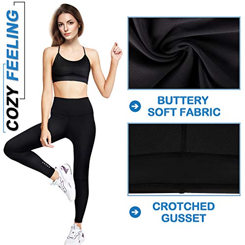 3W GRT Mallas de Deporte de Mujer,Yoga Leggins Mujer,Ropa Deportiva Mujer Crossfit,Pantalones Mujer,Leggings Mujer Fitness,Pantalón Deportivo para Mujer (Negro, L)