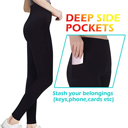 3W GRT Ropa Deportiva Mujer,Mallas de Deporte de Mujer,Leggins Mujer,Ropa Mujer,Pantalones Mujer,Pantalón Deportivo para Mujer,Yoga,Crossfit,Fitness (Negro, M)