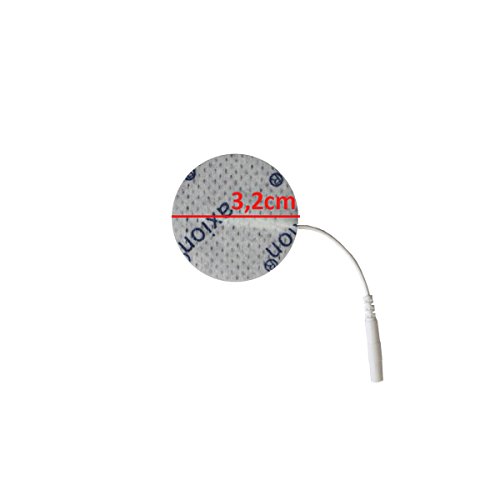 4 Electrodos de 32 mm diámetro - para su aparato TENS EMS electroestimulador - axion
