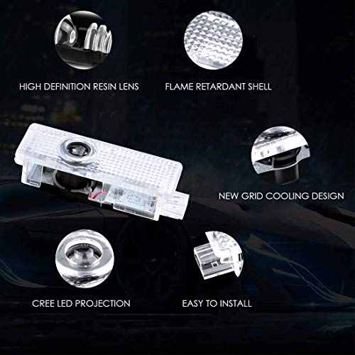 4 PCS Luz de Puerta de Coche 3D Logo Proyector Láser LED Luces Kit(BMW)