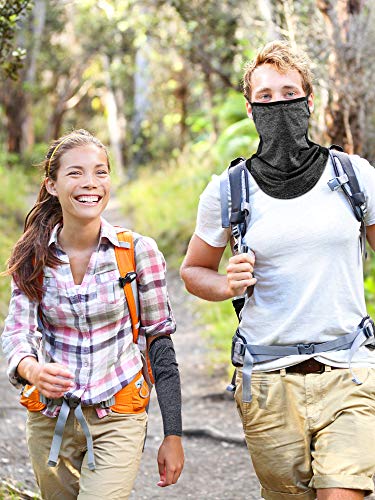 4 Piezas Bandana de Cara Cubierta de Cara con Aros de Orejas Pasamontañas Bufanda Braga de Cuello para Mujeres Hombres Deportes al Aire Libre