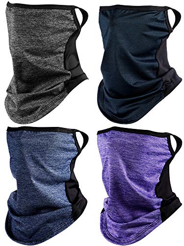 4 Piezas Bandana de Cara Cubierta de Cara con Aros de Orejas Pasamontañas Bufanda Braga de Cuello para Mujeres Hombres Deportes al Aire Libre 4 Piezas Bandana de Cara Cubierta de Cara con Aros de Orejas Pasamontañas Bufanda Braga de Cuello para Mujeres Hombres Deportes al Aire Libre