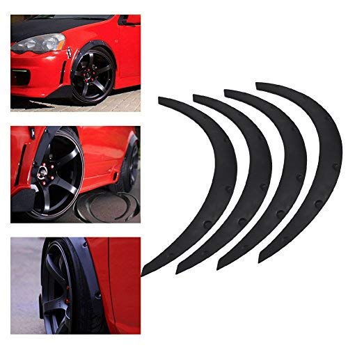 4 Piezas Guardabarros Universales para Ruedas de Coche, Protector de Arco de Ancho para Cejas de Coche 4 Piezas Guardabarros Universales para Ruedas de Coche, Protector de Arco de Ancho para Cejas de Coche