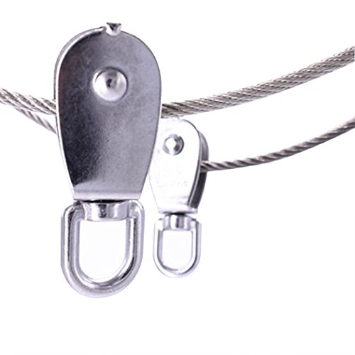 4 Piezas M25 Soltero Polea Bloquear, Creatiees 304 Inoxidable Acero Polea Rodillo, Grua Swivel Gancho Suave Wire Cuerda Cable Cargando 331lbs/150kg 4 Piezas M25 Soltero Polea Bloquear, Creatiees 304 Inoxidable Acero Polea Rodillo, Grua Swivel Gancho Suave Wire Cuerda Cable Cargando 331lbs/150kg