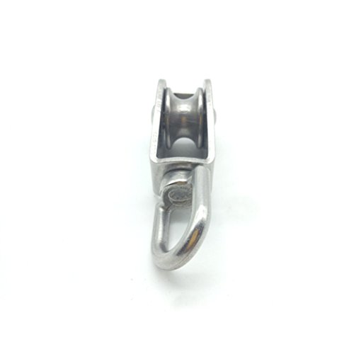 4 Piezas M25 Soltero Polea Bloquear, Creatiees 304 Inoxidable Acero Polea Rodillo, Grua Swivel Gancho Suave Wire Cuerda Cable Cargando 331lbs/150kg 4 Piezas M25 Soltero Polea Bloquear, Creatiees 304 Inoxidable Acero Polea Rodillo, Grua Swivel Gancho Suave Wire Cuerda Cable Cargando 331lbs/150kg