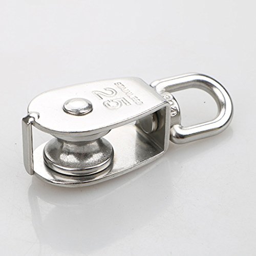 4 Piezas M25 Soltero Polea Bloquear, Creatiees 304 Inoxidable Acero Polea Rodillo, Grua Swivel Gancho Suave Wire Cuerda Cable Cargando 331lbs/150kg 4 Piezas M25 Soltero Polea Bloquear, Creatiees 304 Inoxidable Acero Polea Rodillo, Grua Swivel Gancho Suave Wire Cuerda Cable Cargando 331lbs/150kg