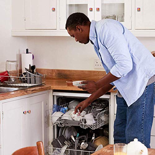 4 Piezas pomos de para puertas de armarios y cajones de Cocina Gabinetes - Cuadrado colorido Feliz Día de la Madre