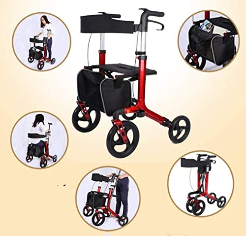 4-ruedas Andador, Plegable Rollator Walker, Rollator Walker Con La Cesta, La Cesta De Principal La Cesta Roller Walker Walker