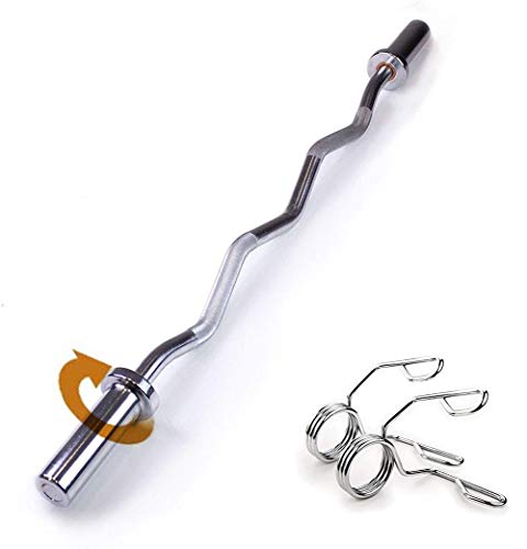 47''/59'' Barra Curl Z con 2 Collares Spinlock,Antideslizante Barra de Musculacion para Entrenamiento Fitness,Ø50mm Barra de Entrenamiento para Biceps y Triceps5ft (1.5M) Ø 50mm 47''/59'' Barra Curl Z con 2 Collares Spinlock,Antideslizante Barra de Musculacion para Entrenamiento Fitness,Ø50mm Barra de Entrenamiento para Biceps y Triceps5ft (1.5M) Ø 50mm