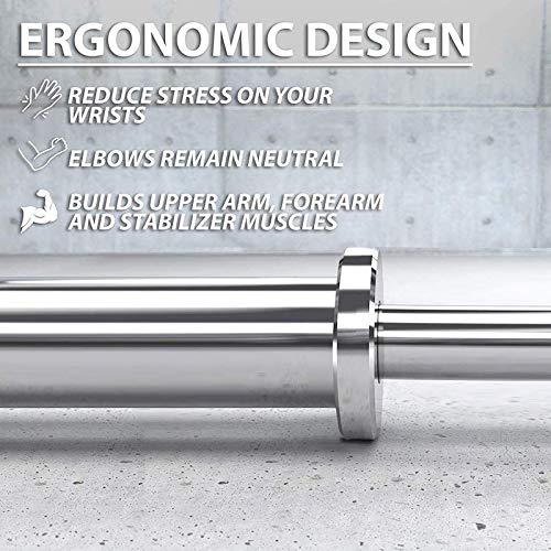 47"/59" EZ Curl Bar,Barra Pesas,Barra Olímpica,Cromo Macizo Barra de Levantamiento de Pesas Estándar,Levantamiento Pesas Deportes Peso Libre Ejercicio Barra Olímpica Barra Curl Biceps(Size:47in) 47"/59" EZ Curl Bar,Barra Pesas,Barra Olímpica,Cromo Macizo Barra de Levantamiento de Pesas Estándar,Levantamiento Pesas Deportes Peso Libre Ejercicio Barra Olímpica Barra Curl Biceps(Size:47in)