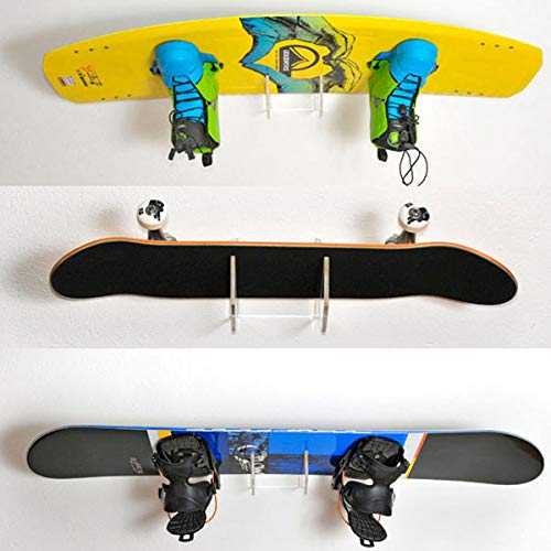 4boarder Single Soporte de Pared para 1 Tabla de Wakeboard, Snowboard, Kiteboard, Longboard, Skateboard, wakeskate, Skimboard