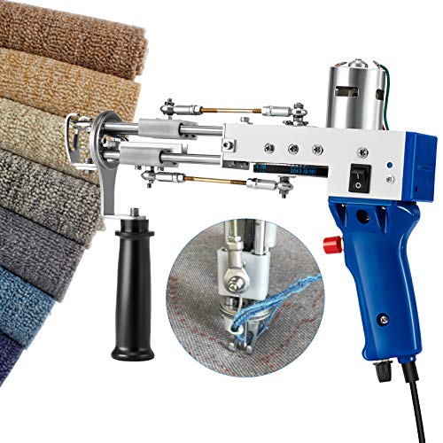 4YANG Pistola eléctrica para tejer alfombras para cortar pila/pila de bucles Máquina para tejer alfombras de flocado de 4-14 mm, herramientas de bricolaje para tejer alfombras (pila de bucles)