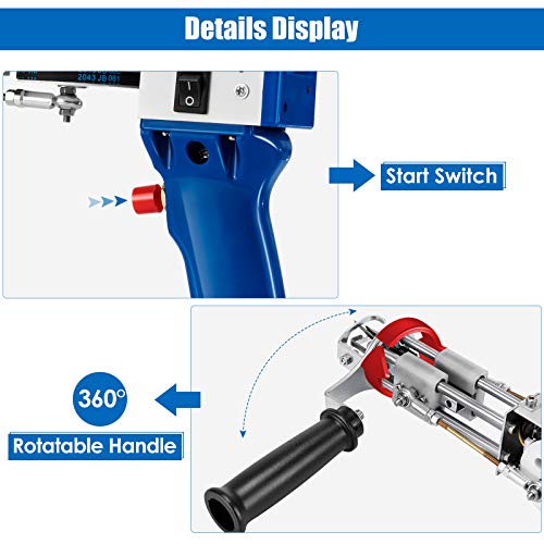 4YANG Pistola eléctrica para tejer alfombras para cortar pila/pila de bucles Máquina para tejer alfombras de flocado de 4-14 mm, herramientas de bricolaje para tejer alfombras (pila de bucles)