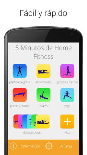 5 Minutos de Home Fitness - Ejercicios de abdominales, pérdida de grasa, yoga y más