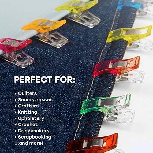 50 clips para costura, creación de mantas, manualidades, de plástico, sin necesidad de agujas, para crochet, tejer, clip de seguridad, varios colores 50 clips para costura, creación de mantas, manualidades, de plástico, sin necesidad de agujas, para crochet, tejer, clip de seguridad, varios colores