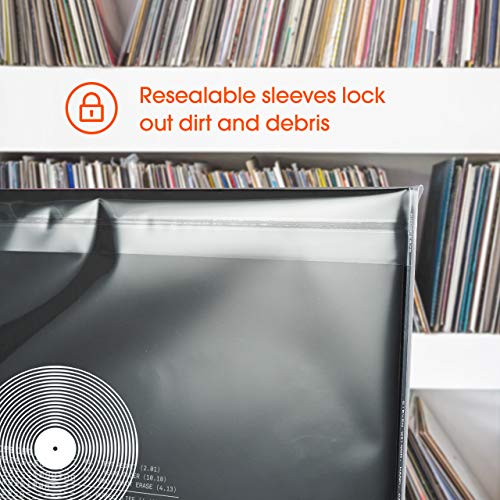 50x Resellables Fundas para 1-2 LP De Vinilo Discos 12" 33/45 RPM | Clarity GATEFOLD Transparentes Exteriores Plastico Funda Conocidas como 'Blake Sleeves' | Adhesivo En Bolsa No Solapa