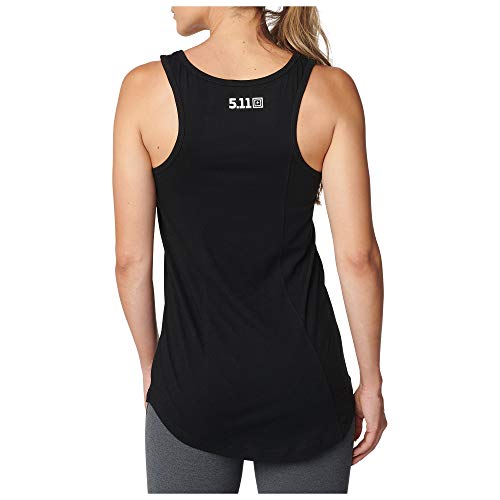 5.11 Tactical Bullet and Biceps Tank Top para mujer, estampados resistentes a las grietas/decoloración, estilo 31150PY - Negro - Large