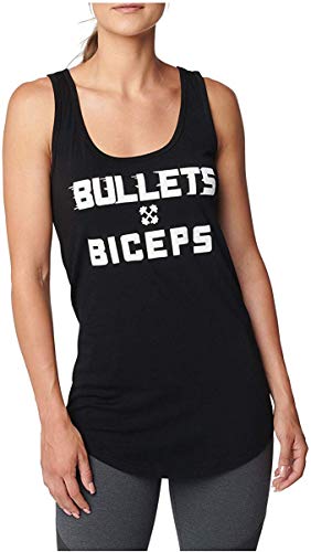 5.11 Tactical Bullet and Biceps Tank Top para mujer, estampados resistentes a las grietas/decoloración, estilo 31150PY - Negro - Large