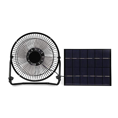 5.2W USB Panel Solar Powered Mini Ventilador Portátil para Ventilación de Enfriamiento Hogar Viajando Canotaje Pesca Camping