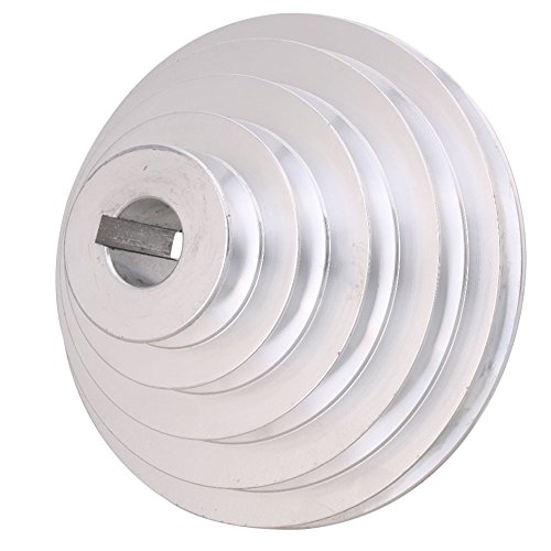 54mm a 150mm Diámetro exterior 24 mm de ancho del ánima 12.7 mm Aluminio 5 pasos de pavé de la polea de cinturón para un tipo V-Belt Correa dentada 54mm a 150mm Diámetro exterior 24 mm de ancho del ánima 12.7 mm Aluminio 5 pasos de pavé de la polea de cinturón para un tipo V-Belt Correa dentada