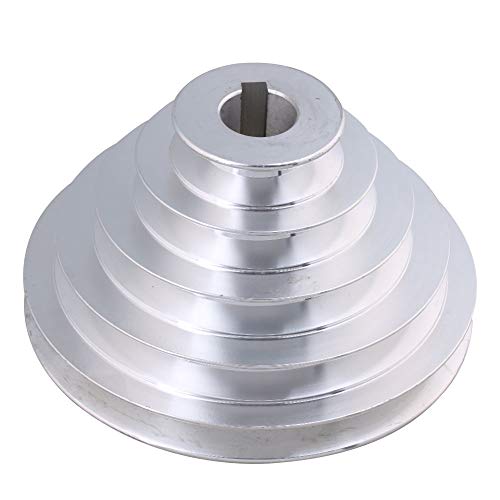 54mm a 150mm Diámetro exterior 24 mm de ancho del ánima 12.7 mm Aluminio 5 pasos de pavé de la polea de cinturón para un tipo V-Belt Correa dentada 54mm a 150mm Diámetro exterior 24 mm de ancho del ánima 12.7 mm Aluminio 5 pasos de pavé de la polea de cinturón para un tipo V-Belt Correa dentada