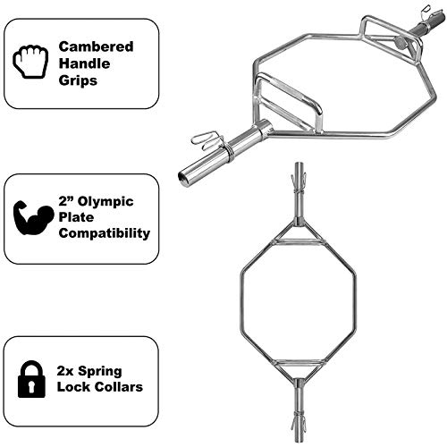 56 Pulgadas Barra Hexagonal Olímpica 50mm,Deadlift Bar,Acero sólido Barra de Pesas Barra Z,Olympic Bar,Hex Bar,Entrenamiento en el Hogar,Barra musculacion,Barra Triceps de Gimnasio