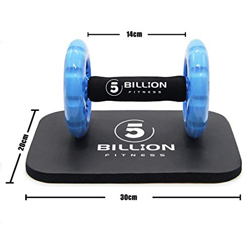 5BILLION Ab wheel Roller & Rueda Abdominal - Double Ab wheel - Entrenamiento para Abs, Espalda, Brazos, Hombros, Torso, Caderas - Libre Cojín Del Arrodillamiento (azul) 5BILLION Ab wheel Roller & Rueda Abdominal - Double Ab wheel - Entrenamiento para Abs, Espalda, Brazos, Hombros, Torso, Caderas - Libre Cojín Del Arrodillamiento (azul)
