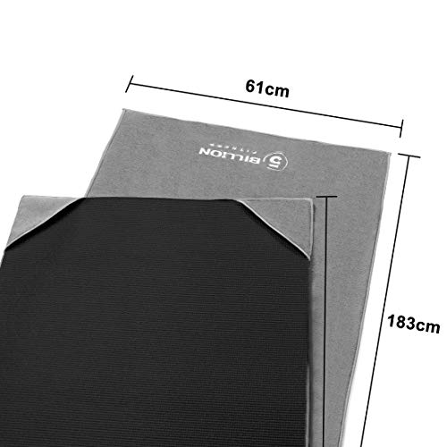 5BILLION Microfibra Toalla de Yoga - 183cm x 61cm - Hot Toalla de Yoga, Bikram Toalla de Yoga, Ashtanga Toalla de Yoga - Antideslizante, Absorbente - con Bolsa de Transporte Gratuita (Gris) 5BILLION Microfibra Toalla de Yoga - 183cm x 61cm - Hot Toalla de Yoga, Bikram Toalla de Yoga, Ashtanga Toalla de Yoga - Antideslizante, Absorbente - con Bolsa de Transporte Gratuita (Gris)