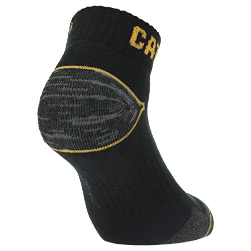 6 Pares calcetines bajos CAT Caterpillar, para hombre, reforzados en el talón y la punta, excelente calidad de Algodón (Negro, 39-42)