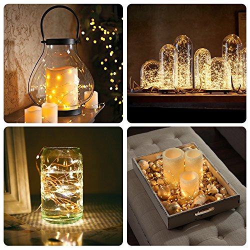 6 Piezas Cadena de Luces con pilas CR2032 en 2M/7Ft 20 LEDs Plata Alambre Guirnalda Luces para Decoración Interior, Boda, Fiesta de Navidad (Blanco cálido) 6 Piezas Cadena de Luces con pilas CR2032 en 2M/7Ft 20 LEDs Plata Alambre Guirnalda Luces para Decoración Interior, Boda, Fiesta de Navidad (Blanco cálido)