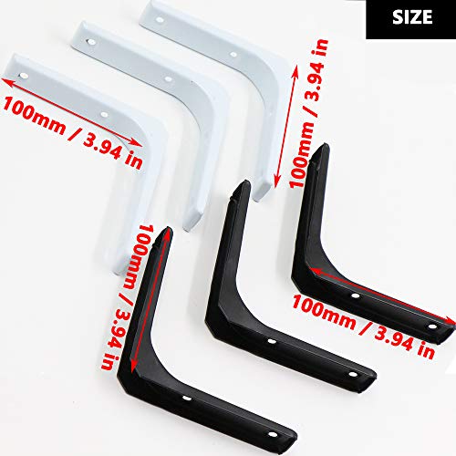 6 Piezas de Conector de ángulo, Soporte de Esquina en Forma de L, Soporte de ángulo Recto, Soporte de ángulo de 90 Grados, Sujetador para Silla de Madera, estanteríagabinete (Blanco y Negro) 6 Piezas de Conector de ángulo, Soporte de Esquina en Forma de L, Soporte de ángulo Recto, Soporte de ángulo de 90 Grados, Sujetador para Silla de Madera, estanteríagabinete (Blanco y Negro)
