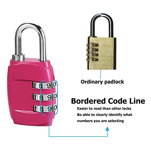 6 x Candado de Combinación, Lakind 3 dígitos Candado de Candado Maleta de Seguridad de Viaje para Maletas de Viaje Estuche para casilleros Mochila de Gimnasia Paquete (6 Pack) 6 x Candado de Combinación, Lakind 3 dígitos Candado de Candado Maleta de Seguridad de Viaje para Maletas de Viaje Estuche para casilleros Mochila de Gimnasia Paquete (6 Pack)