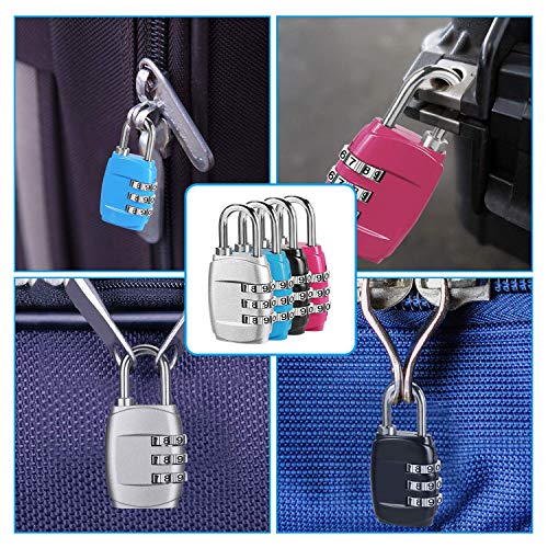 6 x Candado de Combinación, Lakind 3 dígitos Candado de Candado Maleta de Seguridad de Viaje para Maletas de Viaje Estuche para casilleros Mochila de Gimnasia Paquete (6 Pack) 6 x Candado de Combinación, Lakind 3 dígitos Candado de Candado Maleta de Seguridad de Viaje para Maletas de Viaje Estuche para casilleros Mochila de Gimnasia Paquete (6 Pack)