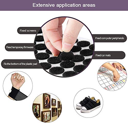 600 Pares Velcr Adhesivo Redondo, Lunares Adhesivo 10mm Velcr Adhesivo Cintas Autoadhesivo Puntos Pegajoso Monedas Puntos (Negro) 600 Pares Velcr Adhesivo Redondo, Lunares Adhesivo 10mm Velcr Adhesivo Cintas Autoadhesivo Puntos Pegajoso Monedas Puntos (Negro)