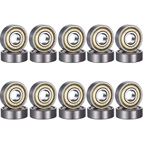 608zz Rodamientos de Bolas 8 x 22 x 7 mm, Metal Doble Revestimiento, Rodamientos Skateboard 20 Unidades 608zz Rodamientos de Bolas 8 x 22 x 7 mm, Metal Doble Revestimiento, Rodamientos Skateboard 20 Unidades