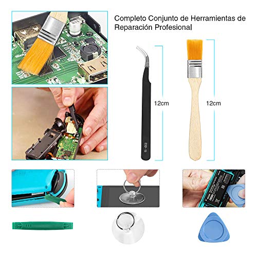 6amLifestyle 2 Recambios de Joystick Analógico 3D para Joycons Nintendo Switch Joysticks Compatibles con JoyCon Derecho e Izquierdo con Herramientas de Reparación Profesional (25 Piezas)