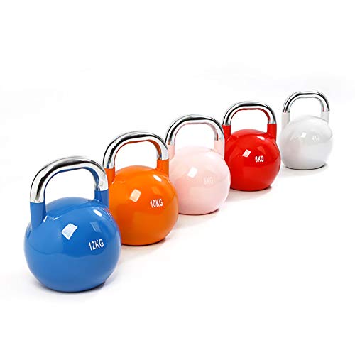 73HA73 Pesa Rusa Kettlebell Lifting Workout Heavy Duty High Todo el Material de Acero Kettlebell Competition Quality for Gym Home Fitness 4 kg, 6 kg, 8 kg, 10 kg, 12 kg,4KG
