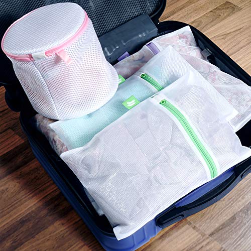7PCS Bolsa de Lavadora Malla, Bolsa de Lavandería Cremallera, Bolsas para Colada:1 Extra Grande &1 Grande& 1 Mediana & 2 Pequeñas & 2 Cilíndricas 7PCS Bolsa de Lavadora Malla, Bolsa de Lavandería Cremallera, Bolsas para Colada:1 Extra Grande &1 Grande& 1 Mediana & 2 Pequeñas & 2 Cilíndricas