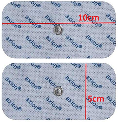 8 Electrodos de 10x5 cm - para su aparato TENS EMS electroestimulador VITALCONTROL & Beurer - axion