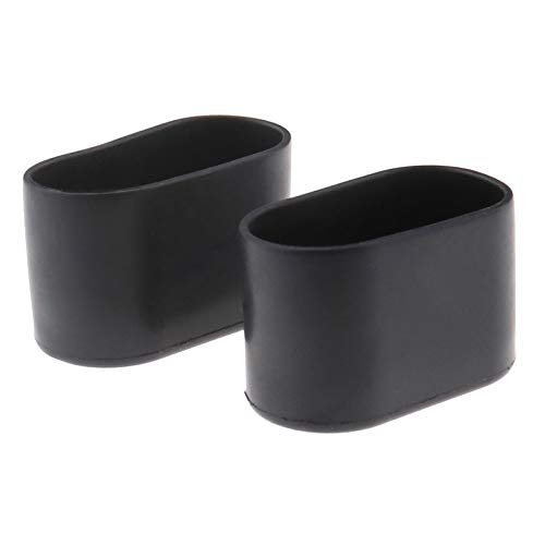 8 gorras de silla para muebles, patas de mesa, ovaladas de goma flexible, antiarañazos, color negro