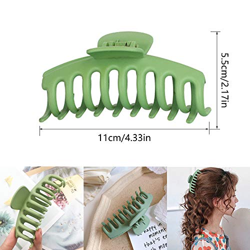 8 Piezas Clips Hebillas de Pelo Grandes de Plástico Garra de Pelo Grueso de Mujeres Clip de Pelo de Plástico Antideslizantes Para Cabello Grueso Horquilla Antideslizante Pinza