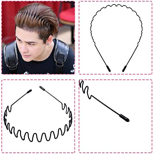 8 piezas Spring Wave diadema para el cabello Aro para hombres y mujeres Unisex metal ondulado peine 8 piezas Spring Wave diadema para el cabello Aro para hombres y mujeres Unisex metal ondulado peine