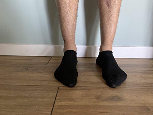 9 Pares Calcetines cortos Mujer hombre, calcetines tobillero (Negro, (36-41)