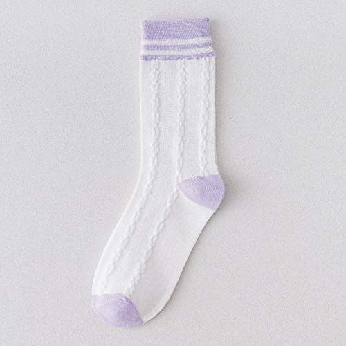 9 Pares/Calcetines Púrpuras Medias De Tubo para Mujer Medias De Rayas Púrpuras para Mujer-C3 9 Pares/Calcetines Púrpuras Medias De Tubo para Mujer Medias De Rayas Púrpuras para Mujer-C3