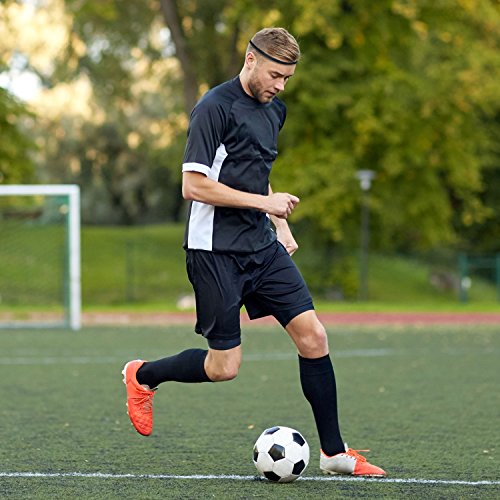 9 Piezas de Diademas Deportivas Elásticas Antideslizantes Gruesas, Agarre de Silicona Elástico Banda de Pelo de Ejercicio para Fútbol, Baloncesto, Tenis, Yoga y Golf (Negro) 9 Piezas de Diademas Deportivas Elásticas Antideslizantes Gruesas, Agarre de Silicona Elástico Banda de Pelo de Ejercicio para Fútbol, Baloncesto, Tenis, Yoga y Golf (Negro)
