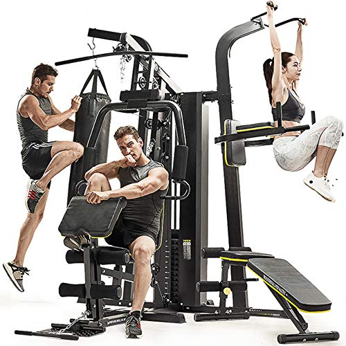 AAGYJ Gimnasio en casa Todo en uno de Acero, Bancos de Pesas Ajustables, Entrenadores centrales y Abdominales, Sacos de Boxeo, Banco con Mancuernas, Tabla de Abdominales, estación de Ejercicios AAGYJ Gimnasio en casa Todo en uno de Acero, Bancos de Pesas Ajustables, Entrenadores centrales y Abdominales, Sacos de Boxeo, Banco con Mancuernas, Tabla de Abdominales, estación de Ejercicios