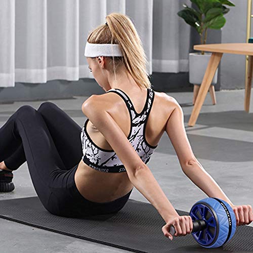 Ab rueda de rodillos for entrenamiento del ABS, AB Roller antideslizante Sin Ruido rodillo rueda abdominal con la estera de brazo la cintura de la pierna del vientre Trainer Ejercicio Gimnasio en casa